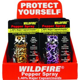 Wildfire 12 Fashion 1/2oz Leatherette Pepper Spray with Counter Display