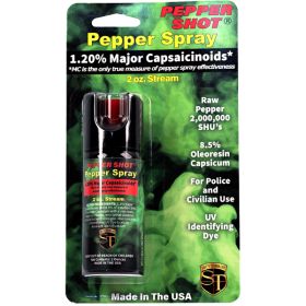 Pepper Shot 1.2% MC 2 oz pepper spray stream