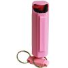 Pepper Shot 1.2% MC 1/2 oz pepper spray hard case belt clip and quick release keychain pink