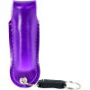 Pepper Shot 1.2% MC 1/2 oz rhinestone leatherette holster and quick release keychain purple