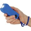 Rechargeable Runt 80,000,000 volt stun gun with flashlight and wrist strap disable pin Blue