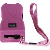 Rechargeable Runt 80,000,000 volt stun gun with flashlight and wrist strap disable pin Pink