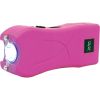 Rechargeable Runt 80,000,000 volt stun gun with flashlight and wrist strap disable pin Pink