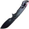 Assisted Open Folding Pocket Knife, Black Handle w/ Red Accents