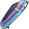 Assisted Open Folding Pocket Knife, Rainbow Handle w/ Black Accents