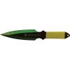 2 Piece Throwing Knife Green Color BioHazard