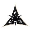 4", 3 Point Black Stainless Steel Throwing Star