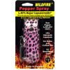 Wildfire 1.4% MC 1/2 oz pepper spray fashion leatherette holster and quick release keychain cheetah black/pink